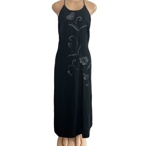 Plaza South Vintage Black Maxi Dress